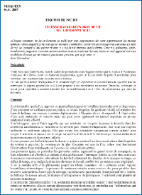 Constats et  Projet 2007